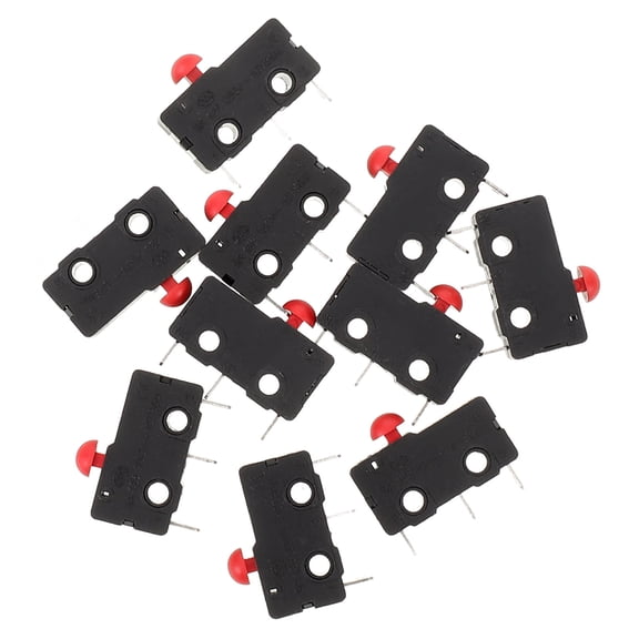 WHAMVOX 10 Pcs Limit Switch Actuator Switches Microswitch with Lever Travel Black