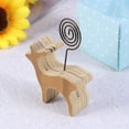 thumbnail image 1 of WHAMVOX 10 Pcs Note Paper Clips Cartoon Deer Shaped Desktop Folder Stand Wood Clip Home Decorations Paper Holder for Message Photo Beige, 1 of 8