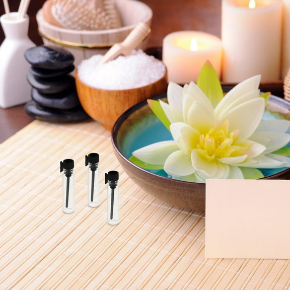 WHAMVOX 10 Pcs Perfume Samples for Makeup Essential Oil Packaging Bottle Travel Black