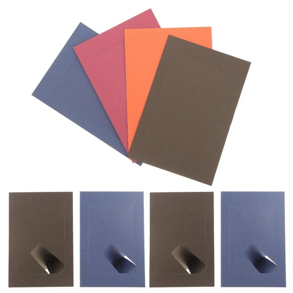 WHAMVOX 10 Pcs Picture Frame Mats with Clips for Photo Display and Wall Decoration, Multi-Size Photo Mat Boards