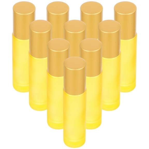 WHAMVOX 10 Pcs Refillable Roller Bottle Essential Oil Glass Travel