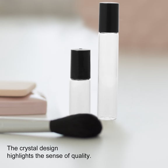 WHAMVOX 10 Pcs Reusable Roller Ball Bottle Lotion Makeup Powder Travel