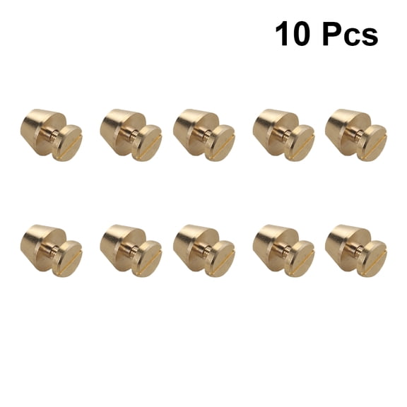 FESTFENDS 10pcs Golden Copper Protective for Bags, Screw Nail Fasteners with Fine Craftsmanship for Crafting