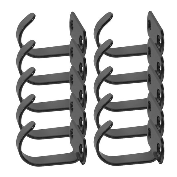 WHAMVOX  10 Pcs Screw On Ceiling Hooks Drying Kitchenware Utility Black