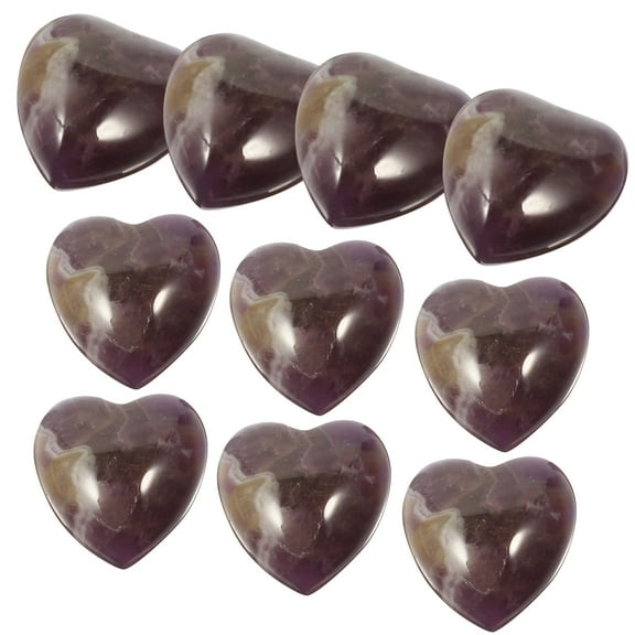 WHAMVOX  10 Pcs Shaped Stone Decor Heart Desktop Decorative Craft Artwork
