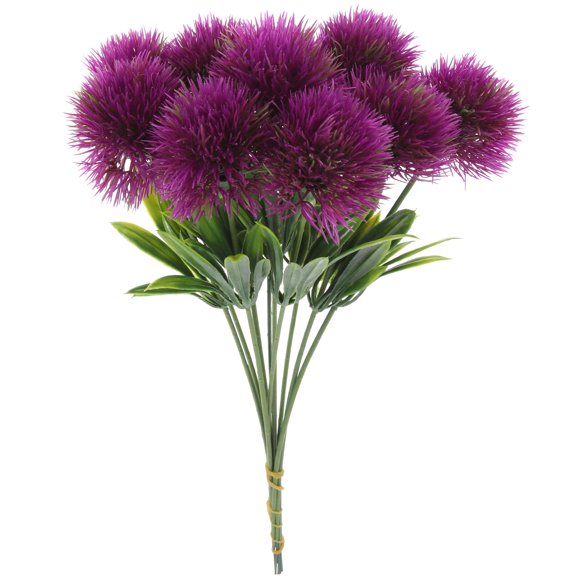 SEWCHICS Dandelions Flowers Decoration Flower Artificial Dandelion Flowers Purple 10Pcs