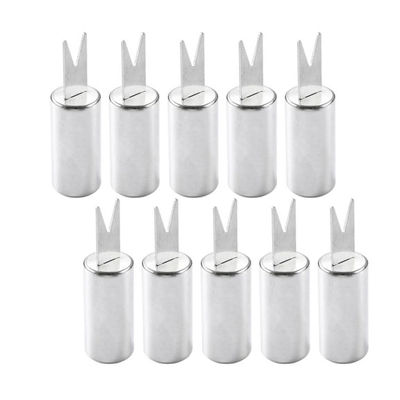 WHAMVOX 10 Pcs Skewers for Appetizers Corn on The Cob Holders and Trays Silver