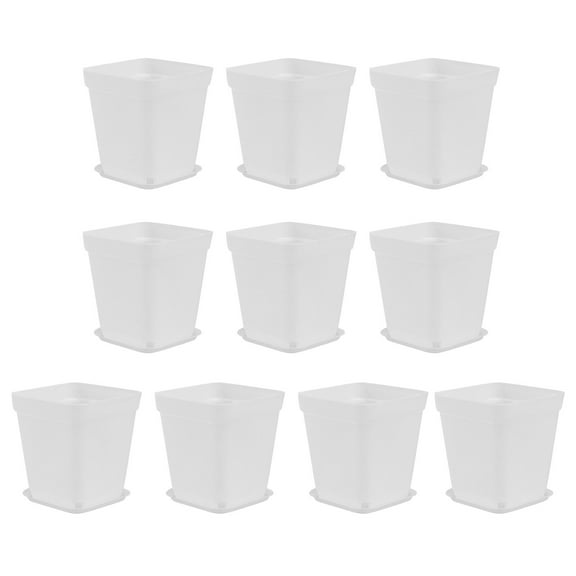 WHAMVOX 10 Pcs Small Plant Pots Bulk Container Plastic Flower Nursery Supplies