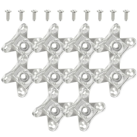 WHAMVOX 10 Pcs Stainless Furniture Connector Furniture Fastener 3.5X2.05X1.94CM Silver