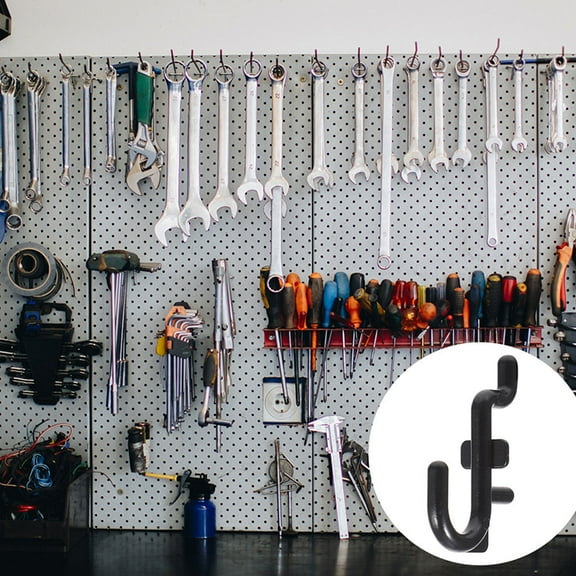 WHAMVOX  10 Pcs Storage Hook Rack Durable Pegboard Hooks Office Organization