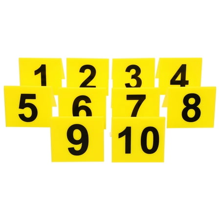 WHAMVOX 10 Pcs Table Card Evidence Number Markers for Place Cards Dining Room Banquet Black