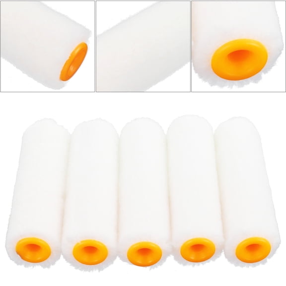 WHAMVOX 10 Pcs Textured Paint Roller Extendable Hot Melt Brush Head Naps