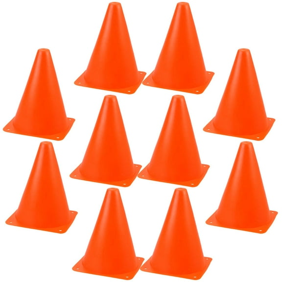 WHAMVOX  10 Pcs Training Cone for Sports Driveway Cones Skating Orange