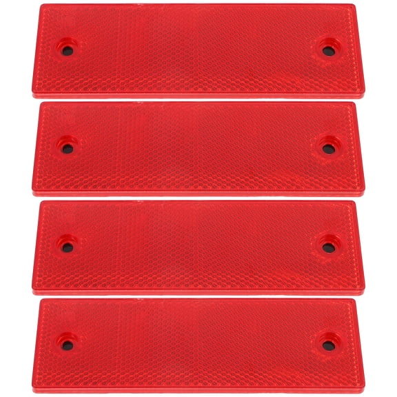 WHAMVOX 10 Pcs Warning Reflective Stickers Visibility Waterproof Red