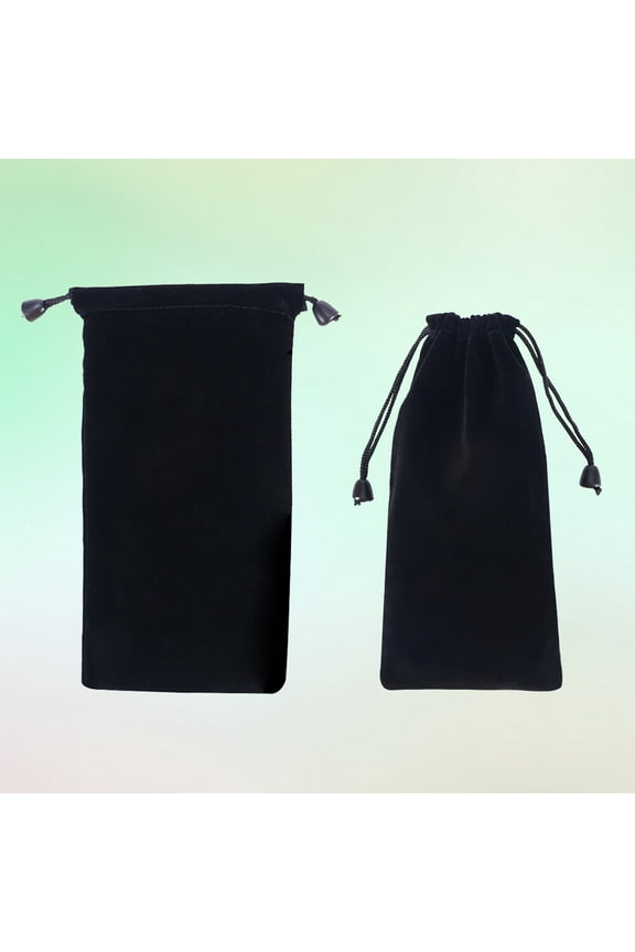 10 Pcs Watch Storage Bag Extra Large Drawstring Pouch Wallet Black