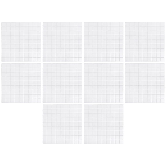 WHAMVOX 10 Pcs Waterproof Tile Stickers Countertop Peel and Wall Kitchen White