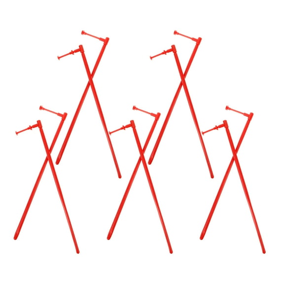 WHAMVOX  10 Pcs Windmill Parts Making Poles Accessory Novelty DIY Pinwheels Craft Child Red