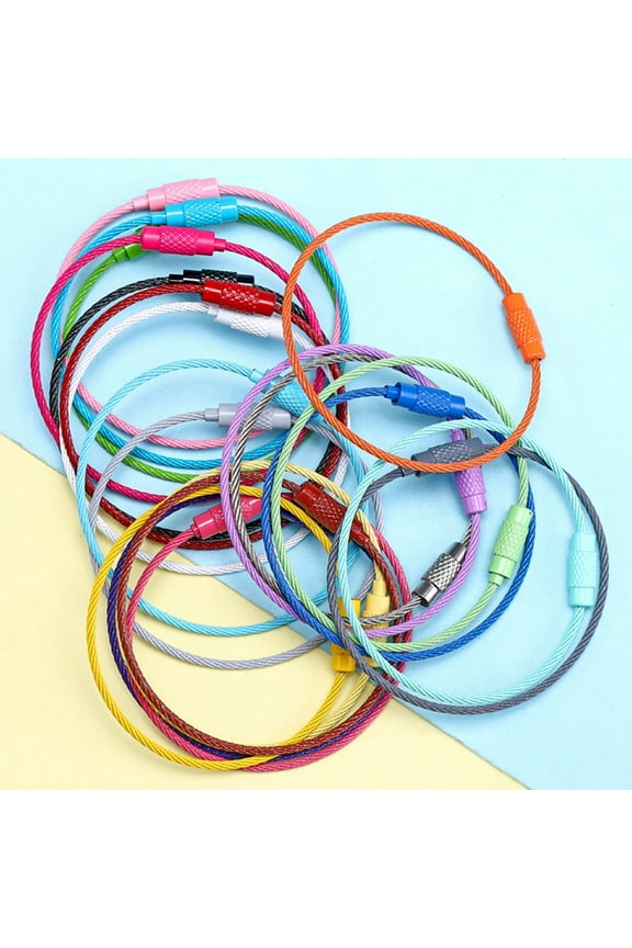 10-Pack Wire Rope Keychains Multi-Functional Key Holder Set for Everyday Carry and Outdoor Adventures