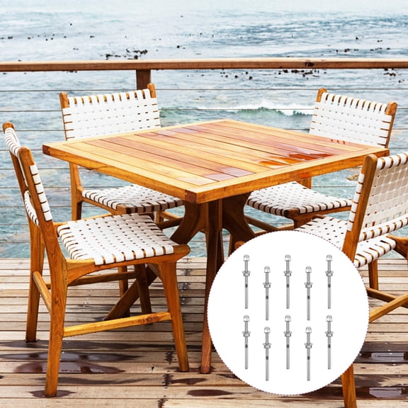 WHAMVOX 10 Pcs Wire Rope Terminal End Fitting Cable Terminals Silver