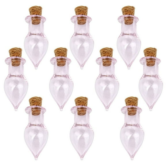 WHAMVOX  10 Pcs Wishing Bottle Reusable Airtight Jars Tiny Cork Bottles