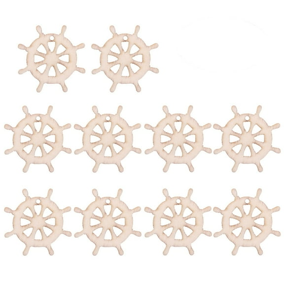 HOOWIFFY Wooden Craft Chips Khaki Unfinished Wood Ornaments for Party Decorations and Home Decor