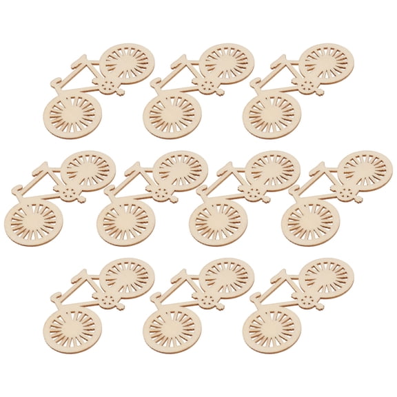 WHAMVOX 10 Pcs Wooden Ornaments Bike Cutouts for Home Decor and Christmas Decorations
