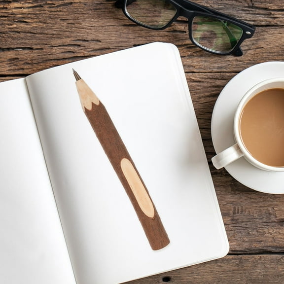 WHAMVOX 10 Pcs Writing Pens for Home Wooden Ballpoint Pen 17.00X1.00X1.00CM Coffee