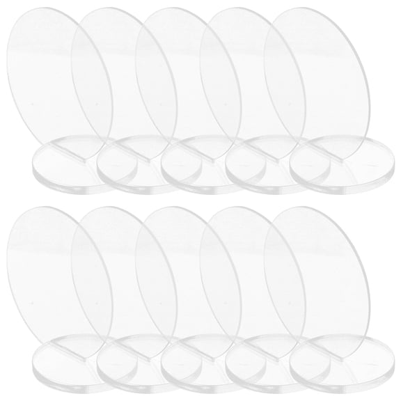 PENIKOKO Acrylic Number Display Table Signs Set of 10 for Restaurant, Event, Wedding, Party, and Clear