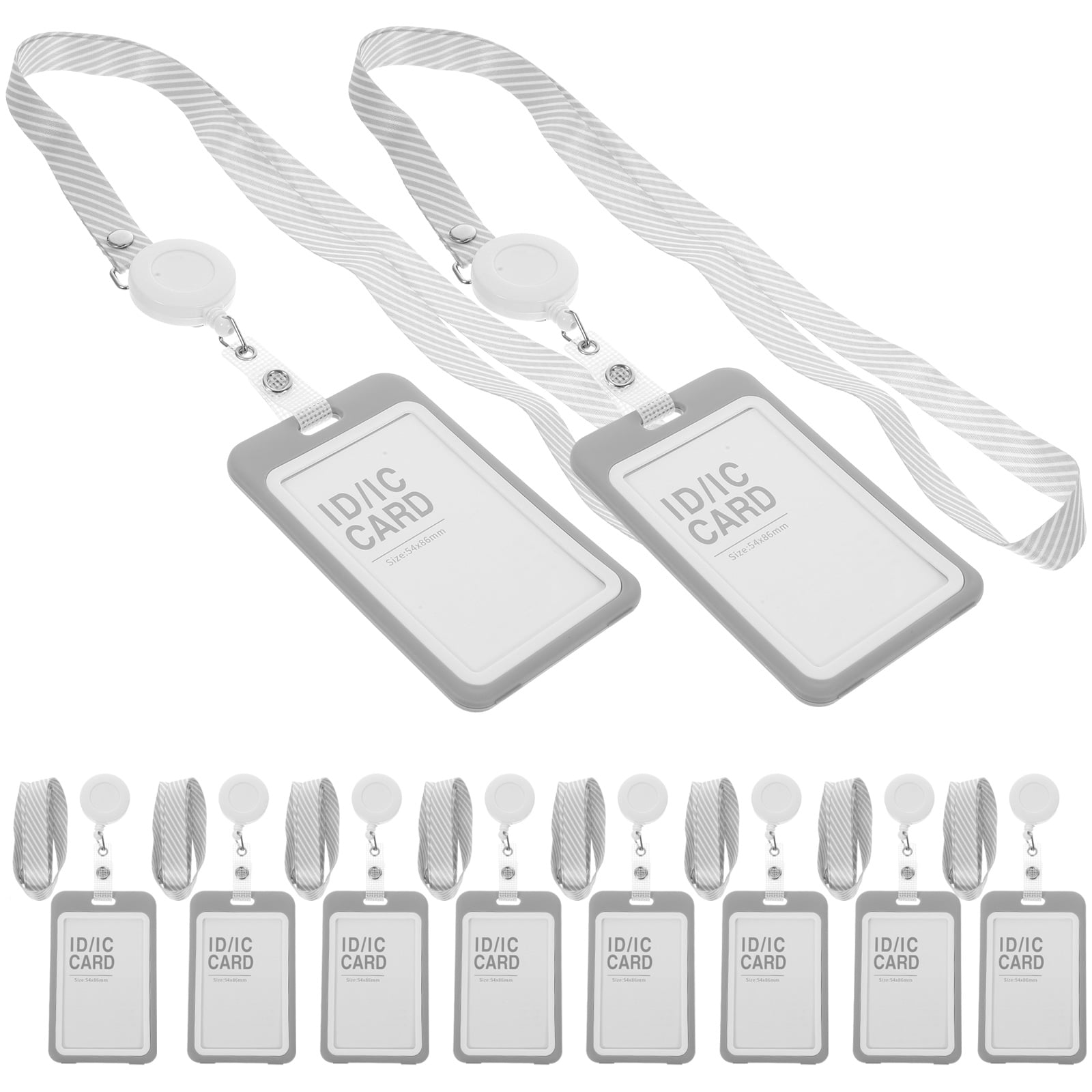 WHAMVOX  10 Sets Lanyard Badge Holder Telescopic Breastplate Library Card