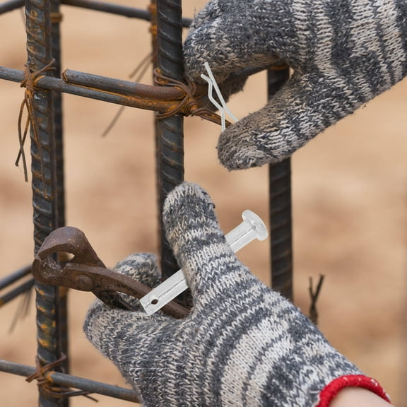 WHAMVOX 10 Sets Scaffolding Spring Retainer Pin Coupling Pin Replacement Locking Pin for Scaffold Fixing Pin and Door Closing Silver