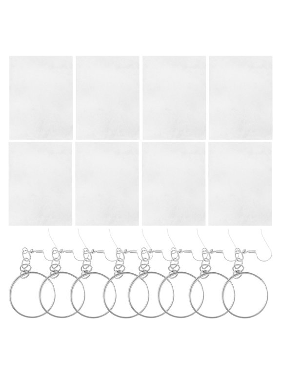 10-Sheet Shrink Film Keychain Craft Kit, Heat Shrink Plastic Sheets for Jewelry, Charms, School Projects