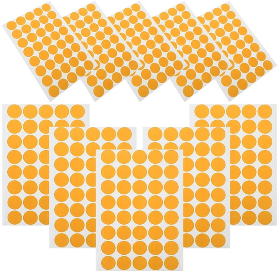 SEWCHICS Small Round Adhesive Dots Orange 10 Sheets