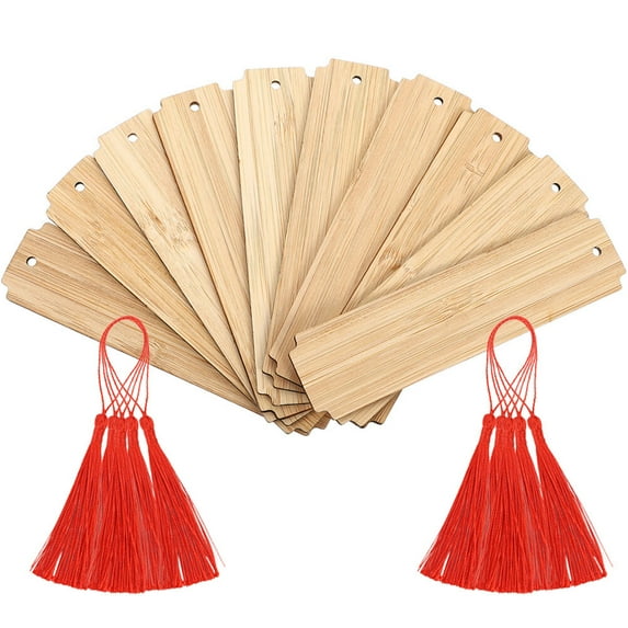 WHAMVOX Hanging Tags Simple Style Wooden 10Sets 4.79X1.18X0.08in