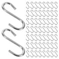 thumbnail image 1 of WHAMVOX  100 PCS Hanging Mini Hook Silver S-shaped Hooks Sturdy, 1 of 9