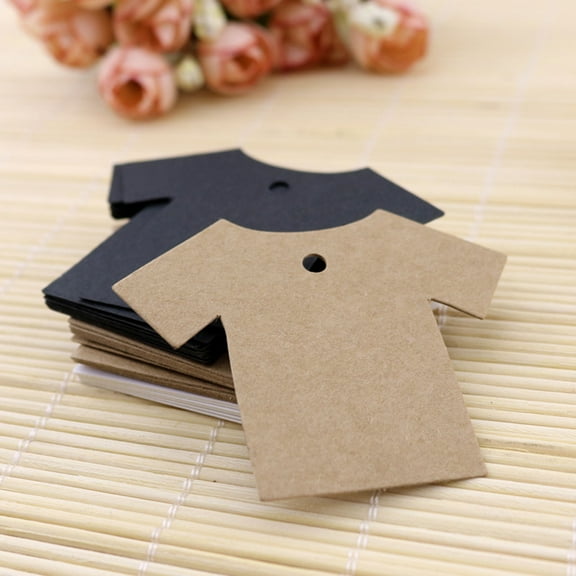 WHAMVOX 100 PCS Kraft Paper Hang Tag Hanging Tags DIY Gift