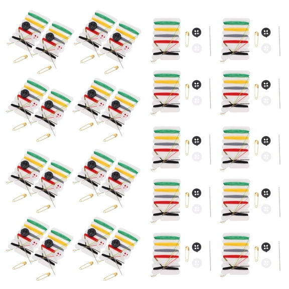 WHAMVOX  100 Packs Mini Sewing Kit Tools for Beginners Portable Child Travel