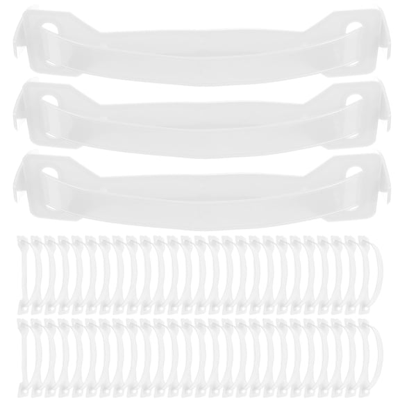 WHAMVOX  100 Pcs Carry Strap Milk Carton Handle Small Cardboard Shopping White