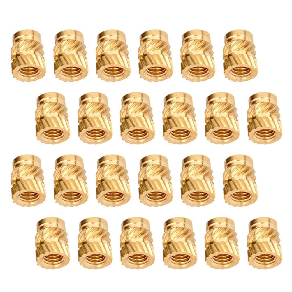 Copper Insert WHAMVOX 100 Pcs Copper Nut Heat Resistant Insert High Hardness Threaded ...
