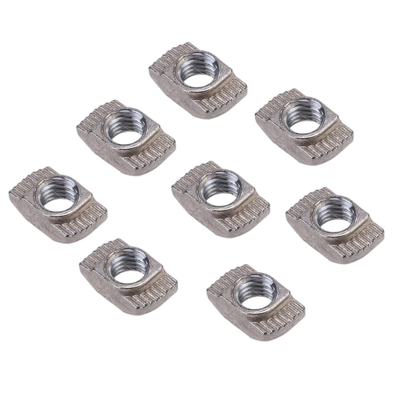 YSNOOWE 100Pcs Nickel Plated Carbon Steel T-Nuts M5 Thread for Silver Aluminum Profile System