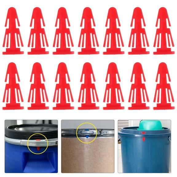 WHAMVOX 100 Pcs Garbage Can Bucket Latch 3.80X1.80X0.60CM Red