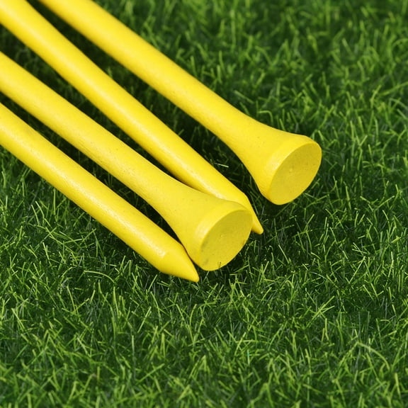 WHAMVOX 100 Pcs Golf Step Tees Marker Golf Size 2 Yellow