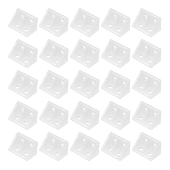 ROMANSENTIAL 100Pcs Plastic Corner Brace Joint for Furniture Shelf Support Transparent