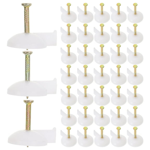 WHAMVOX  100 Pcs Masonry Thumbtack Door Fixing Nails Hanging Wall Tacks Silver