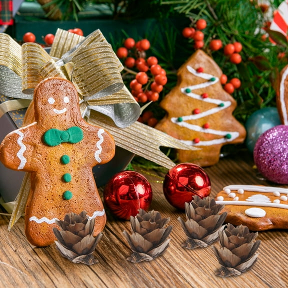 WHAMVOX  100 Pcs Mini Pine Cones Artificial Assorted Color