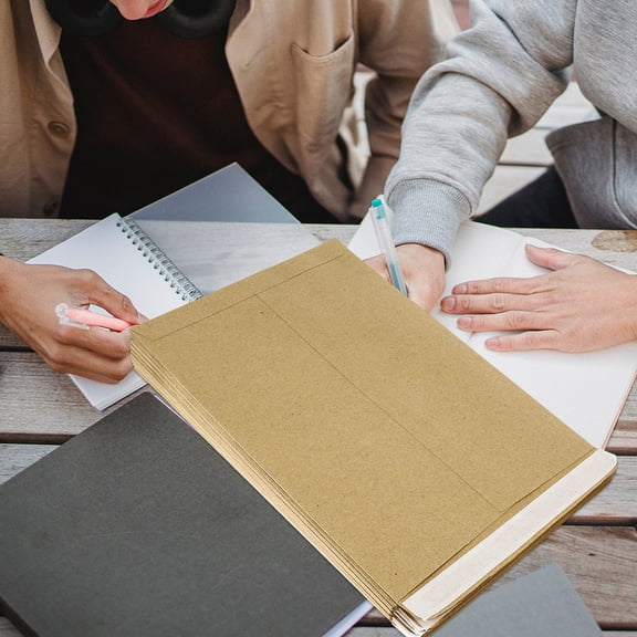 DECORNIJIA File Envelopes Khaki 100Pcs 9.1X4.7X0.04In