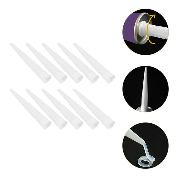 WHAMVOX 100 Pcs Nozzles Caulking Tool Industrial Tools 10.5x2cm White