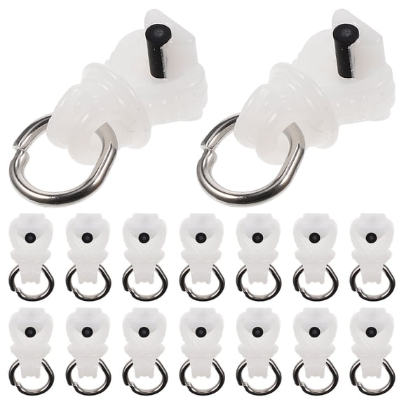 WHAMVOX 100 Pcs Rail Curtain Pulley Smooth Roller 2.5X1.3CM White