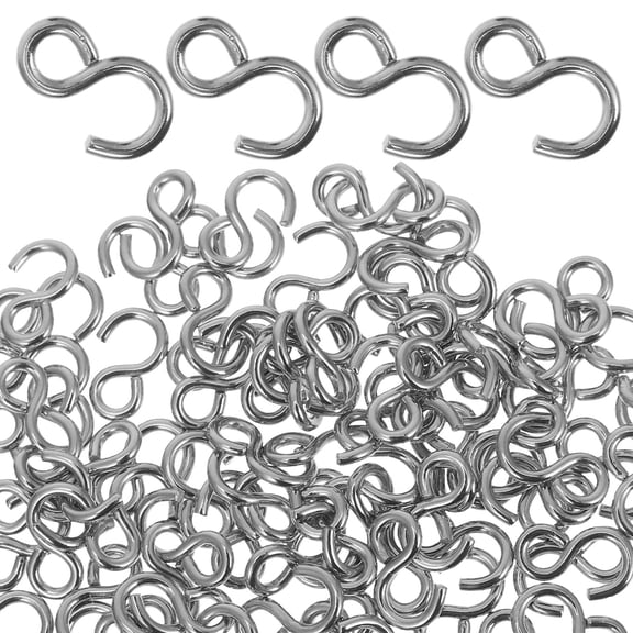 WHAMVOX 100 Pcs Small S Hook S-shaped Hook S-hook Accessories Crafts 1.00X0.12X0.10CM