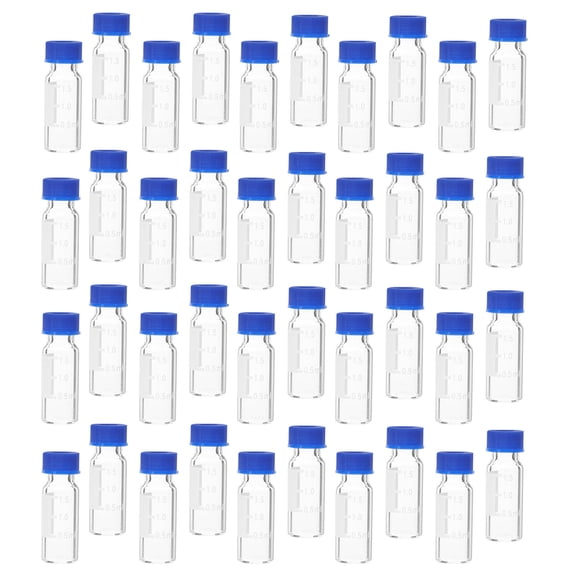SEWCHICS Vials With Lids Glass For Scientists In Research Projects 100Pcs 1.2In