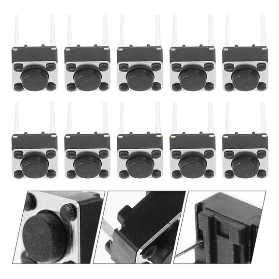 SEWCHICS Momentary Tactile Button Switch Tactile Momentary Push Buttons Plastic 100Pack